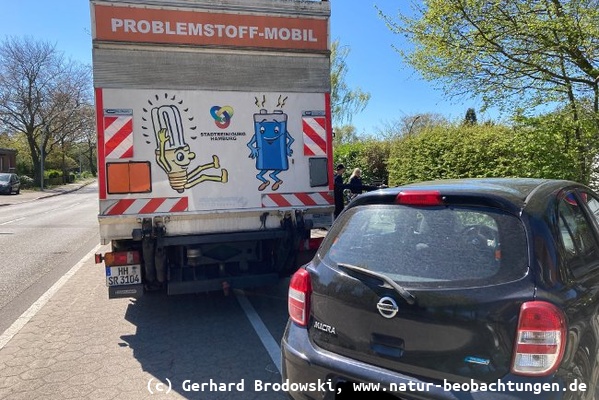 Problemstoff-Mobil nimmt keine Autobatterie an - Säure gehört anscheinend nicht zum Problemstoff bei der Stadtreinigung Hamburg