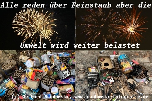 Verzichtet auf Feuerwerk um die Feinstaubbelastung zu senken