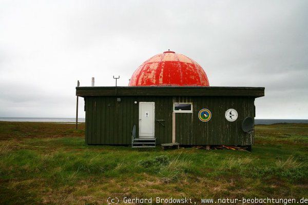 Vogelstation im Naturreservat Slettnes in Norwegen