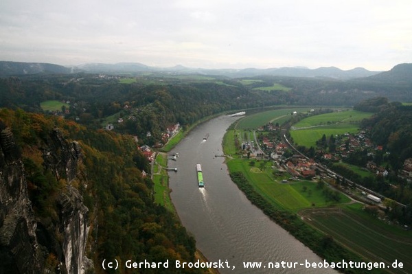 Ausblick von der Bastei in Deutschland